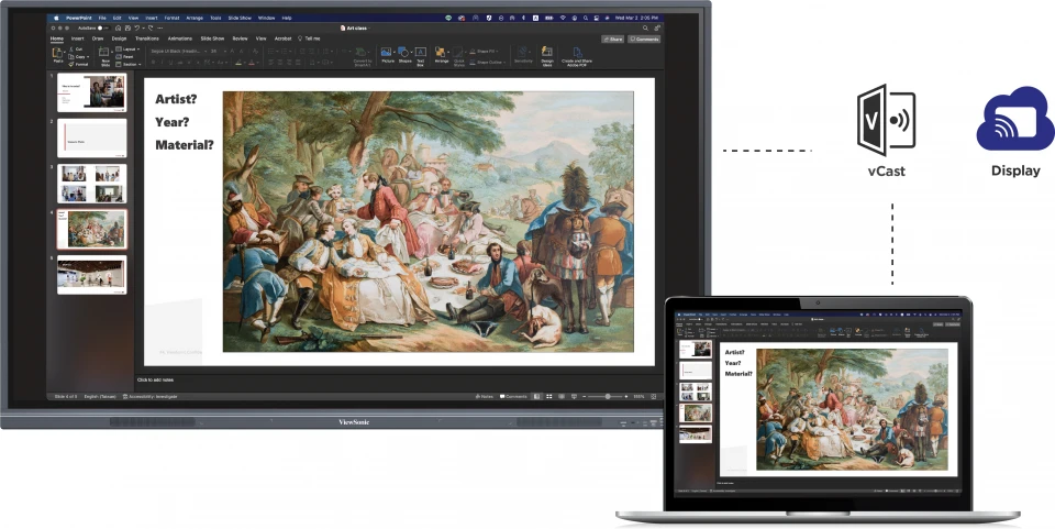 شاشة فيوسونيك سمارت أنتر أكتف 75 بوصة | ViewSonic ViewBoard IFP7533-G 75″ 4K Interactive Display