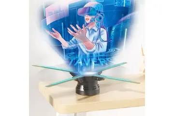 مروحة هولوجرام إعلانية هولوجرام ثلاثية الأبعاد مقاس 100 سم