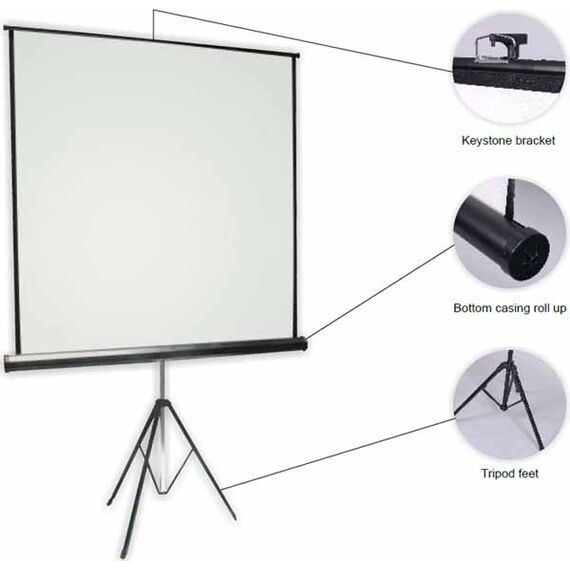 شاشة بروجيكتور على حامل ثلاثى، 244 × 244 سم